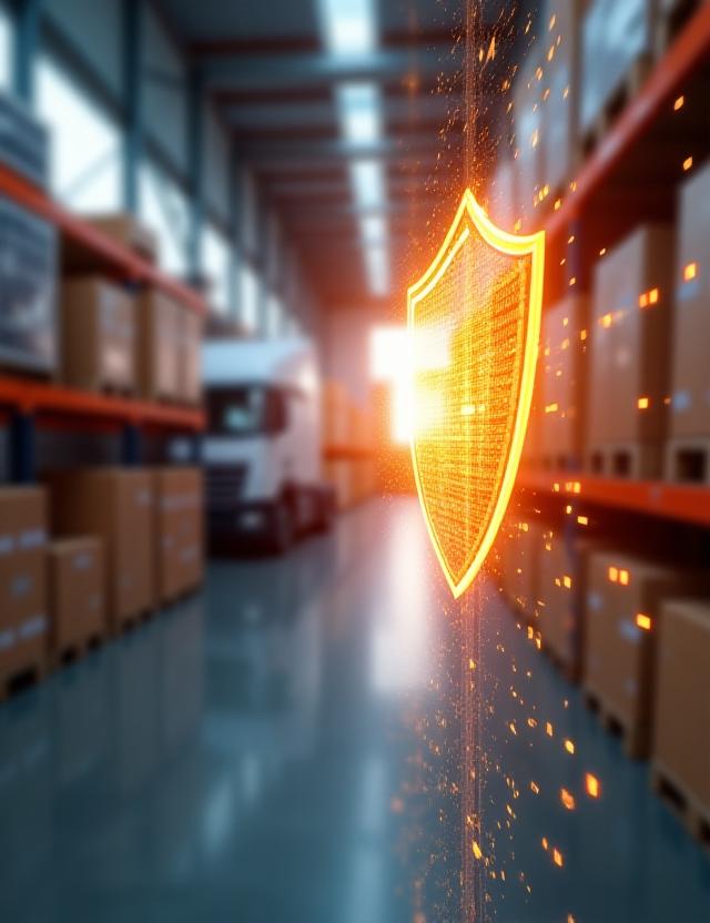 Secure digital logistics and data protection concept