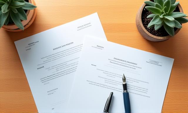 Professional legal documents on a clean desk